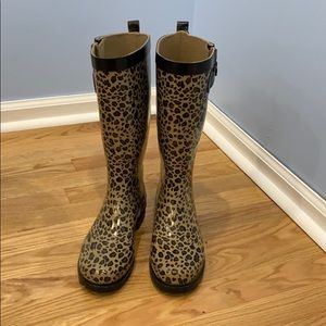 Leopard Rain Boots